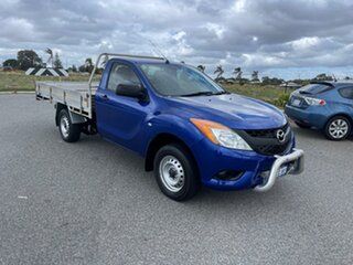 2015 Mazda BT-50 MY13 XT (4x2) Blue 6 Speed Manual Cab Chassis.