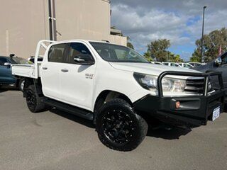 2016 Toyota Hilux GUN126R SR Double Cab White 6 Speed Sports Automatic Cab Chassis