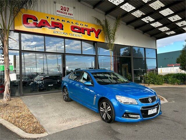 Used Holden Commodore VF SV6 Traralgon, 2015 Holden Commodore VF SV6 Blue 6 Speed Sports Automatic Sedan