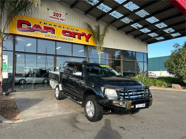 Used Ford Ranger PX XLT Traralgon, 2012 Ford Ranger PX XLT Grey 6 Speed Manual Utility