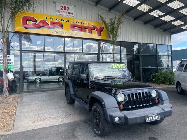 Used Jeep Wrangler JK Unlimited Traralgon, 2013 Jeep Wrangler JK Unlimited Black 6 Speed Manual Softtop