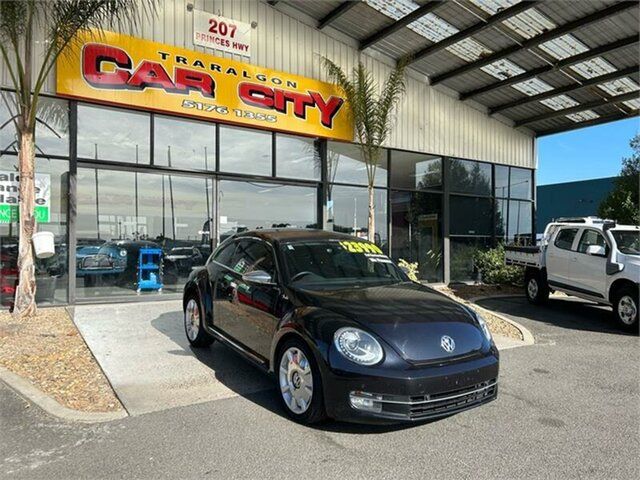 Used Volkswagen Beetle 1L Fender Edition Traralgon, 2013 Volkswagen Beetle 1L Fender Edition Black 7 Speed Sports Automatic Dual Clutch Liftback