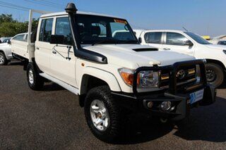 2016 Toyota Landcruiser VDJ79R GXL Double Cab White 5 Speed Manual Cab Chassis