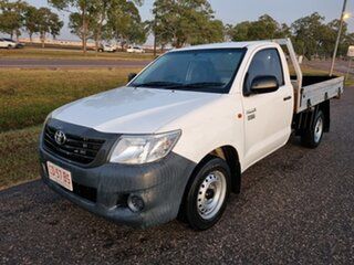 2015 Toyota Hilux TGN16R MY14 Workmate 4x2 White 4 Speed Automatic Cab Chassis.
