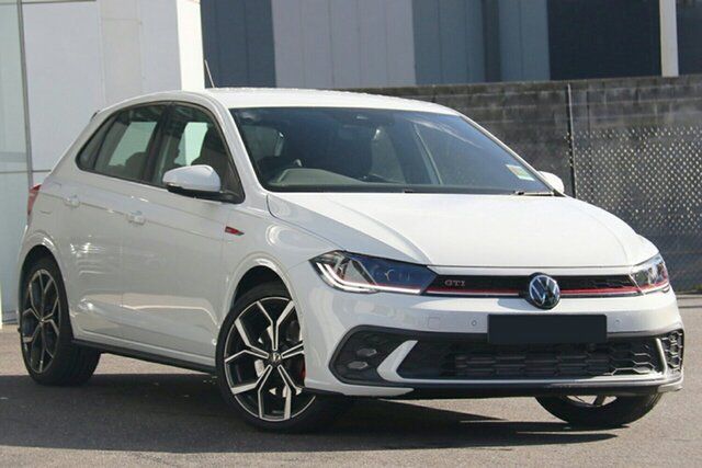 New Volkswagen Polo AE MY24 GTI DSG Victoria Park, 2024 Volkswagen Polo AE MY24 GTI DSG Pure White 6 Speed Sports Automatic Dual Clutch Hatchback