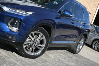 2018 Hyundai Santa Fe TM Highlander CRDi Dark Burg AWD Blue 8 Speed Automatic Wagon.