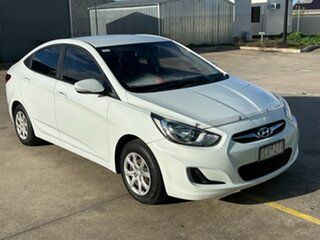 2015 Hyundai Accent RB2 MY15 Active White 4 Speed Sports Automatic Sedan.