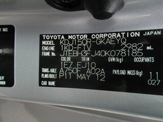 2012 Toyota Landcruiser Prado KDJ150R GXL Silver 5 Speed Sports Automatic Wagon