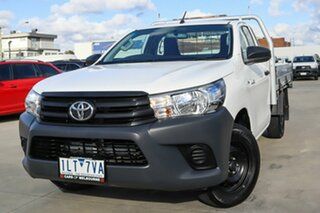 2017 Toyota Hilux TGN121R Workmate 4x2 White 6 Speed Sports Automatic Cab Chassis.