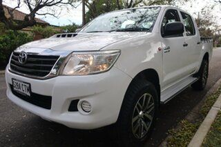 2015 Toyota Hilux KUN26R MY14 SR Double Cab White 5 Speed Manual Utility.