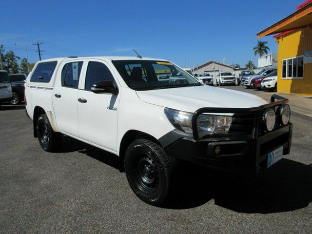 Used Toyota Hilux GUN125R Workmate Double Cab Winnellie, 2016 Toyota Hilux GUN125R Workmate Double Cab White 6 Speed Manual Utility