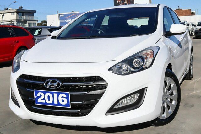 Used Hyundai i30 GD4 Series II MY17 Active DCT Coburg North, 2016 Hyundai i30 GD4 Series II MY17 Active DCT White 7 Speed Sports Automatic Dual Clutch Hatchback