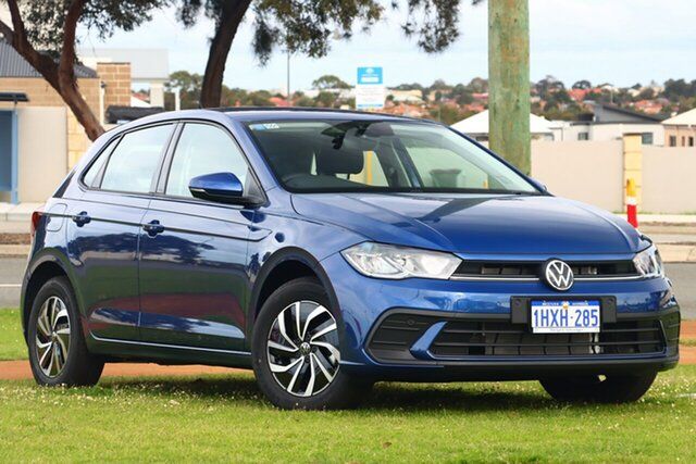 Demo Volkswagen Polo AE MY23 85TSI DSG Life Wangara, 2023 Volkswagen Polo AE MY23 85TSI DSG Life Reef Blue Metallic 7 Speed Sports Automatic Dual Clutch