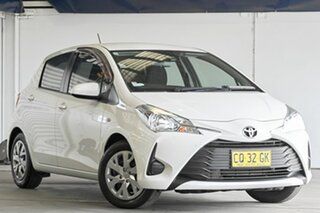 2018 Toyota Yaris NCP130R Ascent White 4 Speed Automatic Hatchback.