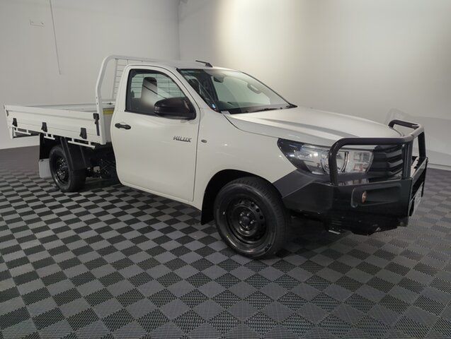 Used Toyota Hilux GUN122R Workmate 4x2 Acacia Ridge, 2018 Toyota Hilux GUN122R Workmate 4x2 White 5 speed Manual Cab Chassis