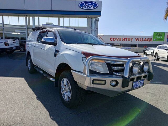 Used Ford Ranger PX XLT Double Cab Morley, 2014 Ford Ranger PX XLT Double Cab White 6 Speed Sports Automatic Utility