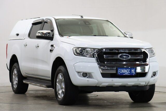 Used Ford Ranger PX MkII 2018.00MY XLT Double Cab Victoria Park, 2018 Ford Ranger PX MkII 2018.00MY XLT Double Cab Frozen White 6 Speed Sports Automatic Utility