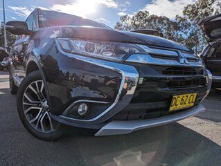 2015 Mitsubishi Outlander ZK MY16 LS 2WD Black 6 Speed Constant Variable Wagon.