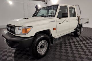 2023 Toyota Landcruiser VDJ79R Workmate Double Cab White 5 speed Manual Cab Chassis