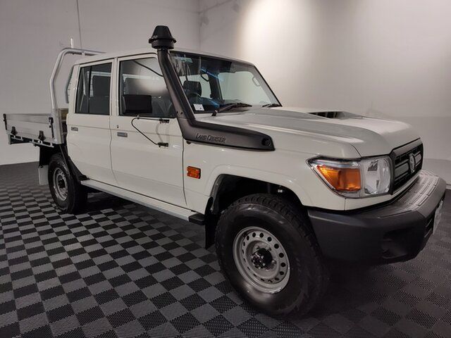 Used Toyota Landcruiser VDJ79R Workmate Double Cab Acacia Ridge, 2023 Toyota Landcruiser VDJ79R Workmate Double Cab White 5 speed Manual Cab Chassis