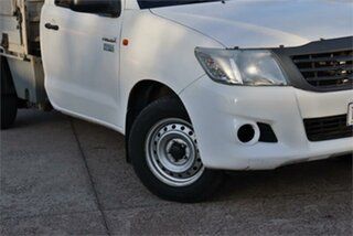2013 Toyota Hilux TGN16R MY12 Workmate White 5 Speed Manual Cab Chassis