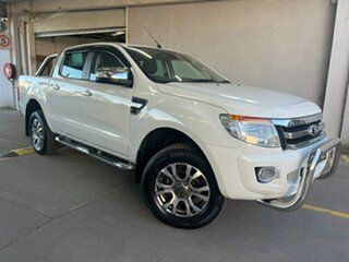 2013 Ford Ranger PX XLT Double Cab 4x2 Hi-Rider White 6 Speed Sports Automatic Utility
