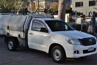 2013 Toyota Hilux TGN16R MY12 Workmate White 5 Speed Manual Cab Chassis