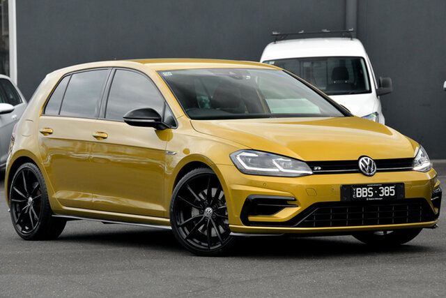 Used Volkswagen Golf 7.5 MY19 R DSG 4MOTION Special Edition Moorabbin, 2018 Volkswagen Golf 7.5 MY19 R DSG 4MOTION Special Edition Yellow 7 Speed