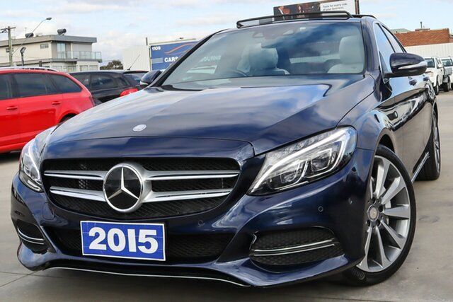 Used Mercedes-Benz C-Class W205 806MY C250 7G-Tronic + Coburg North, 2015 Mercedes-Benz C-Class W205 806MY C250 7G-Tronic + Blue 7 Speed Sports Automatic Sedan