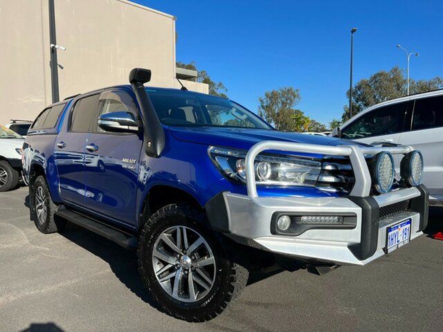 Used Toyota Hilux GUN126R SR5 Double Cab East Bunbury, 2016 Toyota Hilux GUN126R SR5 Double Cab Blue 6 Speed Sports Automatic Utility