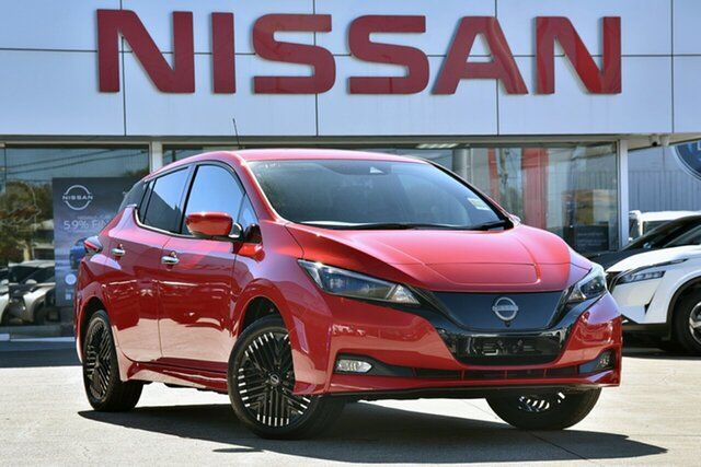 New Nissan Leaf ZE1 MY23 e+ Moorooka, 2023 Nissan Leaf ZE1 MY23 e+ Flame Red 1 Speed Reduction Gear Hatchback