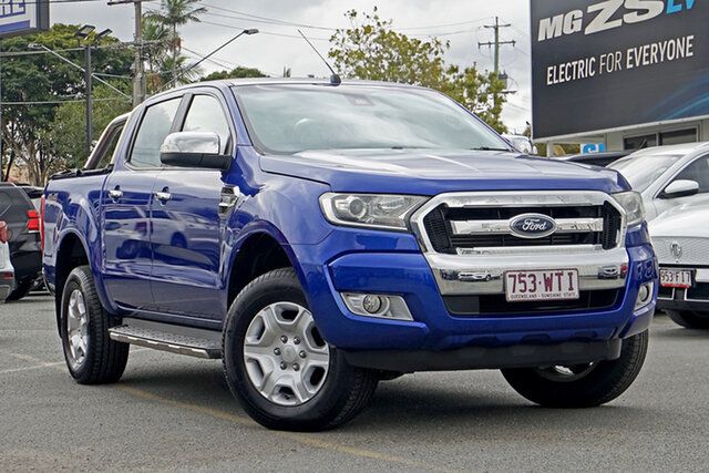 Used Ford Ranger PX MkII XLT Double Cab Springwood, 2016 Ford Ranger PX MkII XLT Double Cab Blue 6 Speed Manual Utility