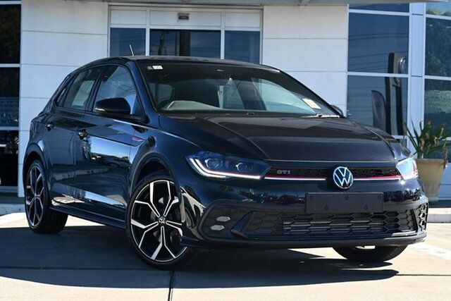 New Volkswagen Polo AE MY23 GTI DSG Newstead, 2023 Volkswagen Polo AE MY23 GTI DSG Deep Black Pearl Effect 6 Speed Sports Automatic Dual Clutch