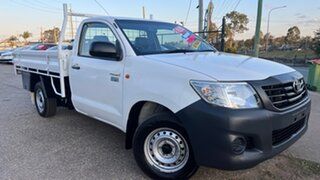 2013 Toyota Hilux TGN16R MY12 Workmate White 5 Speed Manual Cab Chassis.
