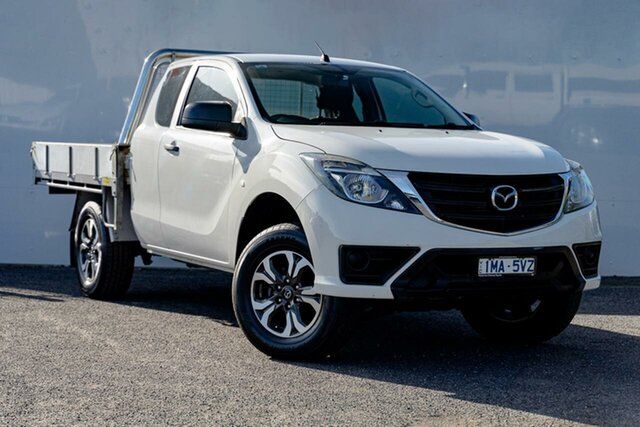 Used Mazda BT-50 UR0YG1 XT Freestyle 4x2 Hi-Rider Keysborough, 2018 Mazda BT-50 UR0YG1 XT Freestyle 4x2 Hi-Rider White 6 Speed Sports Automatic Cab Chassis