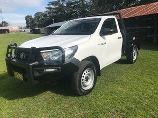 2017 Toyota Hilux GUN125R Workmate (4x4) Glacier White 6 Speed Automatic Cab Chassis
