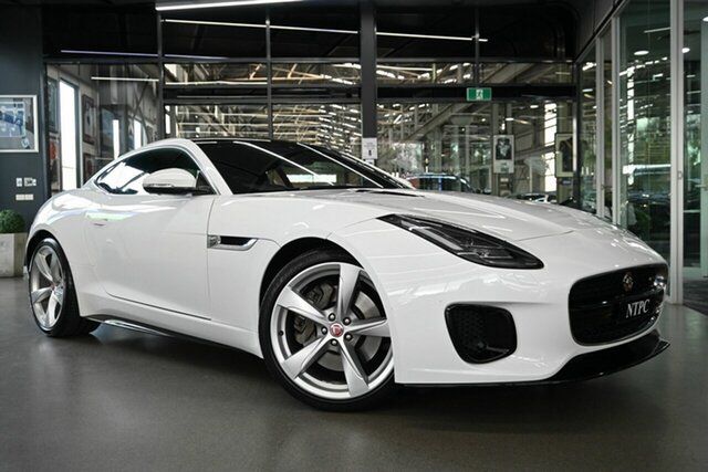 Used Jaguar F-TYPE X152 MY19 R-Dynamic Coupe 221kW North Melbourne, 2018 Jaguar F-TYPE X152 MY19 R-Dynamic Coupe 221kW White 8 Speed Sports Automatic Coupe