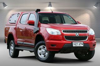 2012 Holden Colorado RG MY13 LX Crew Cab Red 5 Speed Manual Cab Chassis.