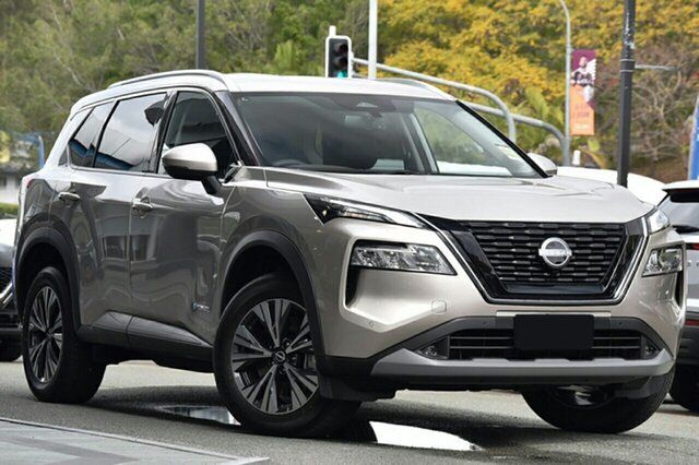 New Nissan X-Trail T33 MY23 ST-L e-4ORCE e-POWER Morphett Vale, 2023 Nissan X-Trail T33 MY23 ST-L e-4ORCE e-POWER Champagne Silver 1 Speed Automatic Wagon Hybrid