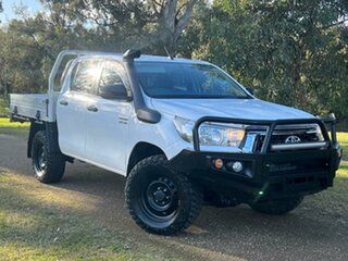 2019 Toyota Hilux GUN126R SR Double Cab White 6 Speed Manual Cab Chassis