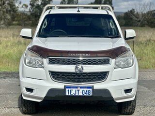 2013 Holden Colorado RG MY13 LX Crew Cab White 6 Speed Sports Automatic Cab Chassis.
