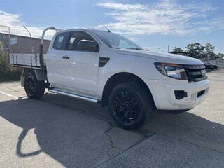 2014 Ford Ranger PX XL 2.2 Hi-Rider (4x2) White 6 Speed Automatic Super Cab Chassis