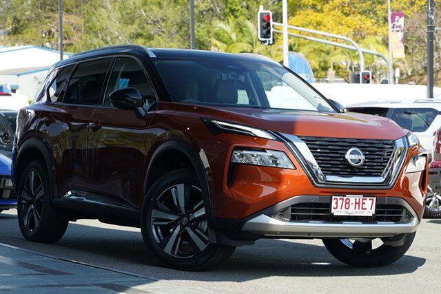 Demo Nissan X-Trail T33 MY23 Ti-L X-tronic 4WD Newstead, 2023 Nissan X-Trail T33 MY23 Ti-L X-tronic 4WD Sunset Orange / Blac 7 Speed Constant Variable Wagon
