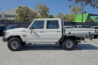 2023 Toyota Landcruiser VDJ79R Workmate Double Cab White 5 Speed Manual Cab Chassis