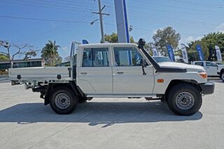 2023 Toyota Landcruiser VDJ79R Workmate Double Cab White 5 Speed Manual Cab Chassis