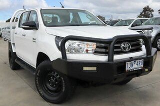 2016 Toyota Hilux GUN126R SR Double Cab White 6 Speed Sports Automatic Cab Chassis