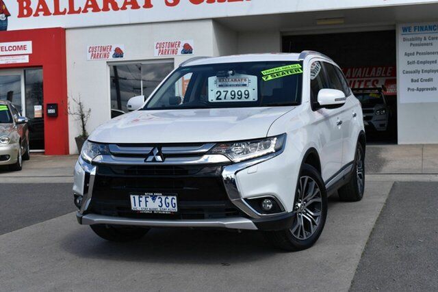 Used Mitsubishi Outlander ZK MY16 Exceed (4x4) Wendouree, 2015 Mitsubishi Outlander ZK MY16 Exceed (4x4) White 6 Speed Automatic Wagon