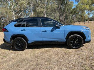 2021 Toyota RAV4 Axah52R XSE (2WD) Hybrid Mineral Blue - Eclipse Black Roof Continuous Variable.