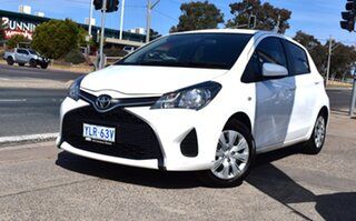 2015 Toyota Yaris NCP130R MY15 Ascent White 4 Speed Automatic Hatchback.