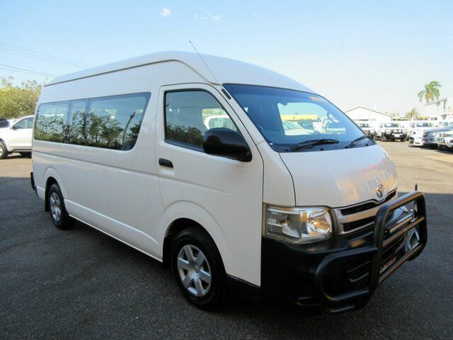 Used Toyota HiAce KDH223R MY11 Commuter High Roof Super LWB Winnellie, 2011 Toyota HiAce KDH223R MY11 Commuter High Roof Super LWB White 5 Speed Manual Bus